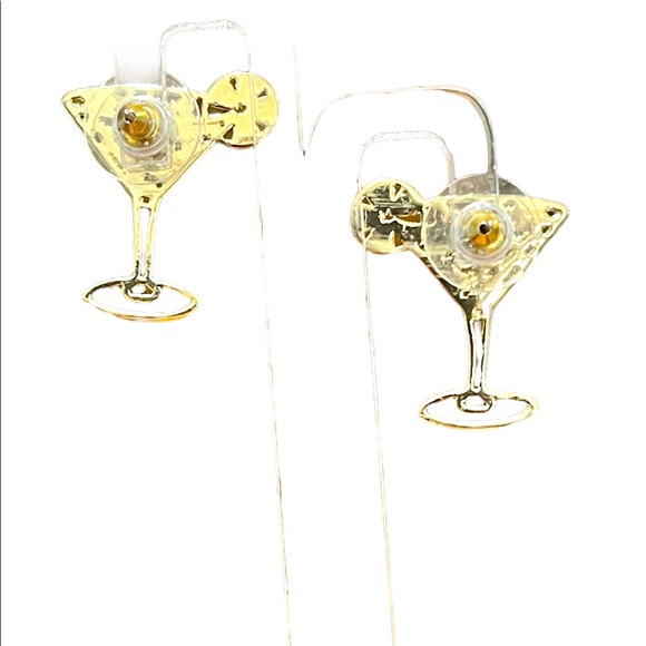 SUGARFIX by BaubleBar Cosmopolitan Drop Earrings gold finish pierced retired - Picture 5 of 6